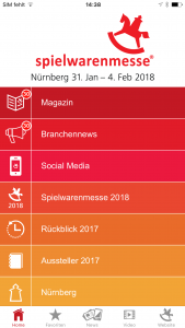 Spielwarenmesse®-App Screenshot. eyeGuide, Messe-App von Eyeled GmbH