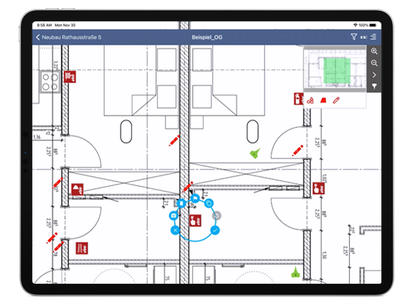 mobiPlan für iPads: Mängelmanagement, Baustellenbegehungen, Qualitätskontrollen