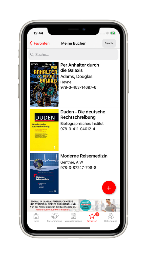 Frankfurter Buchmesse App: Bücherliste